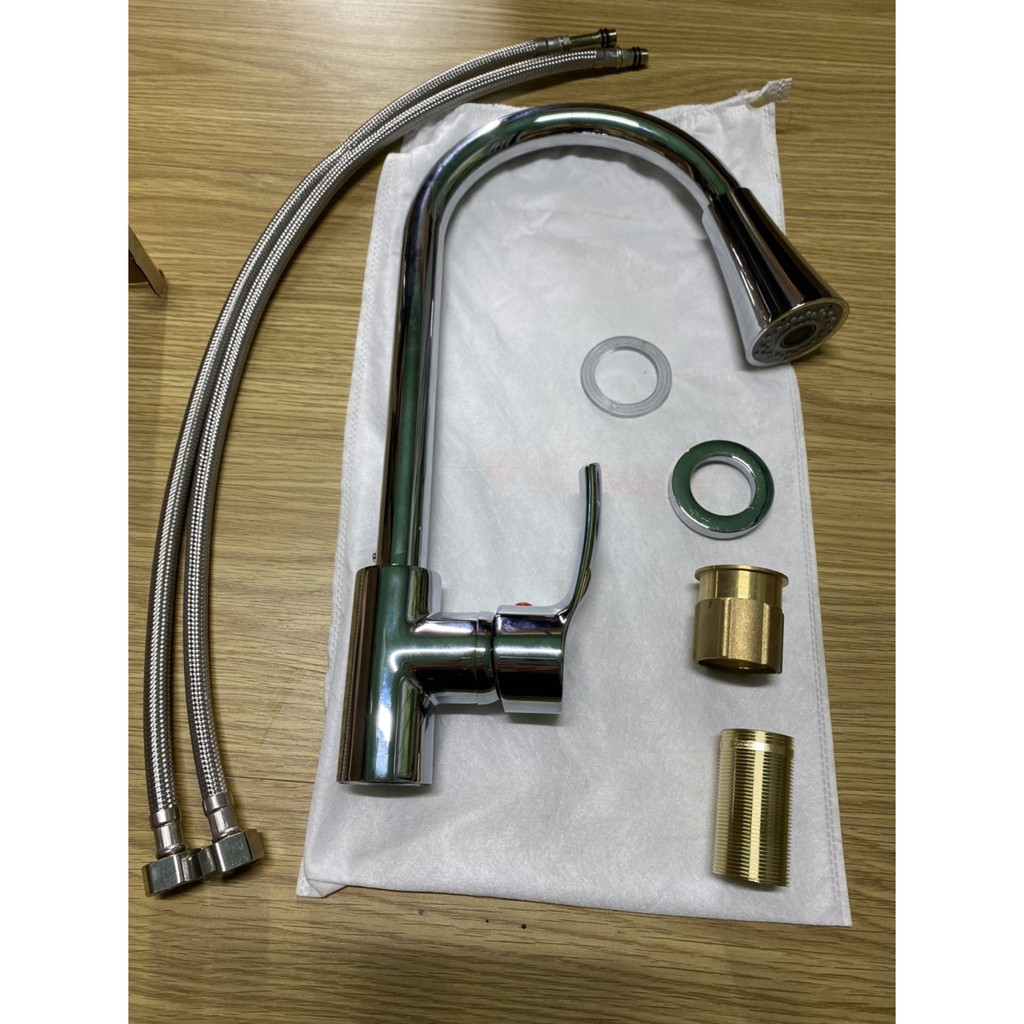 (Hàng Cao Cấp)    Vòi chậu rửa bát Kedah 589 chất liệu Đồng mạ CRôm Bảo hành 5 năm