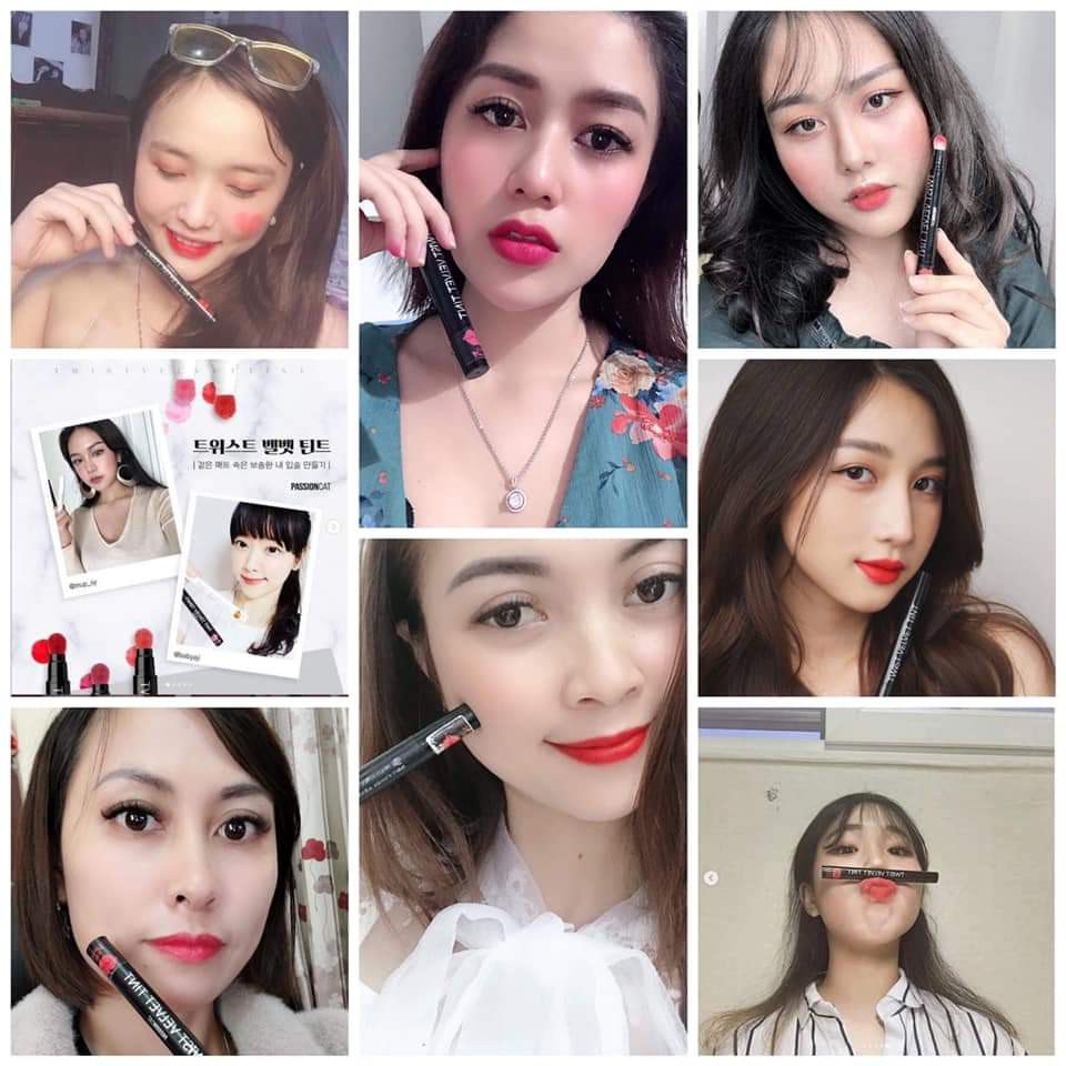 Son môi kem lì Hàn Quốc đầu bông Twist Velvet Tint, son bông tăm Twist Velvet Hàn Quốc. | BigBuy360 - bigbuy360.vn