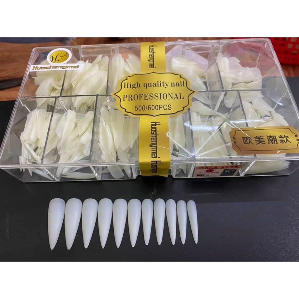 Móng Nhọn HSM Form Nhọn Dài, Móng Nhọn Nhám - Lẻ 1 Hộp