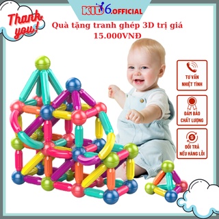 Nam châm xếp hình thông minh 25/36/42/64 chi tiết đồ chơi cho bé - KID6.OFFICIAL
