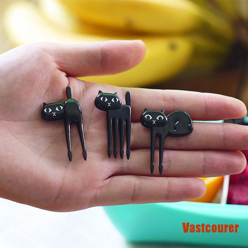 VASTER Mini Kids Animal Farm Fruit Fork Cartoon Snack Cake Dessert Food Fruit To