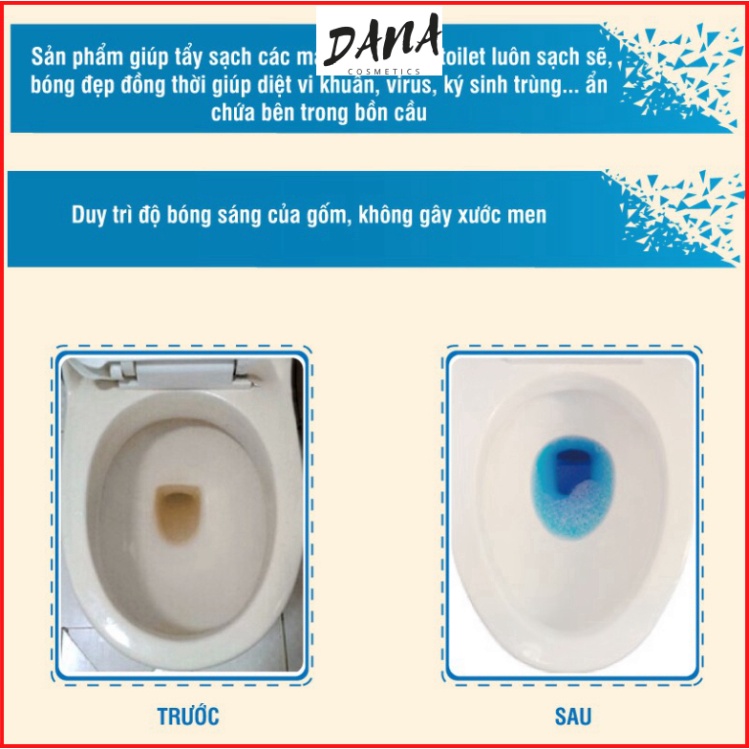 Túi 10 Viên Thả Tẩy Bồn Cầu Toilet Khử Mùi - Diệt Khuẩn - Tẩy Sạch Bám Bẩn DANA
