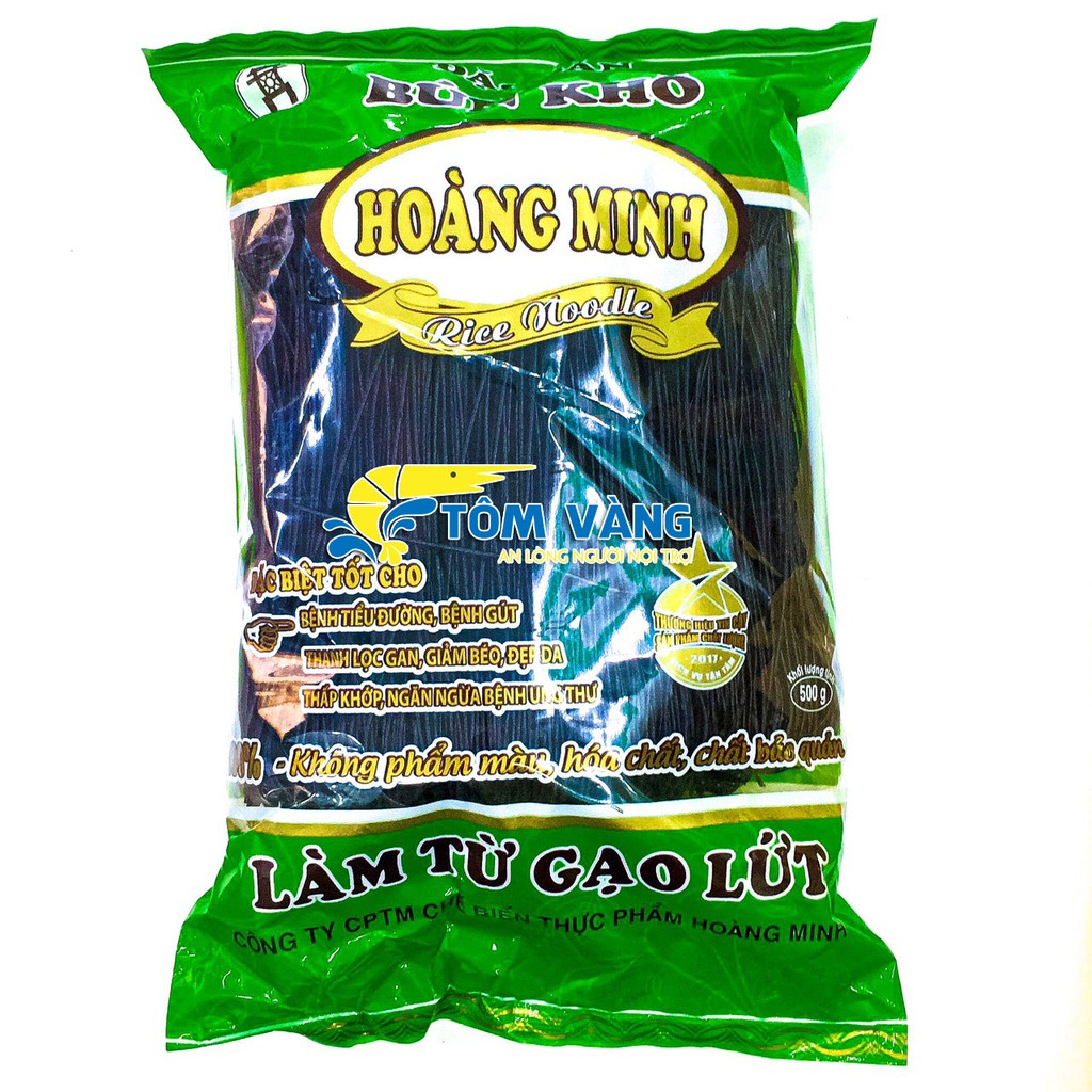 Bún Gạo Lứt Túi 500g - Tôm Vàng