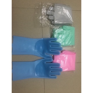 Găng Tay Rửa Chén Silicon Tạo Bọt