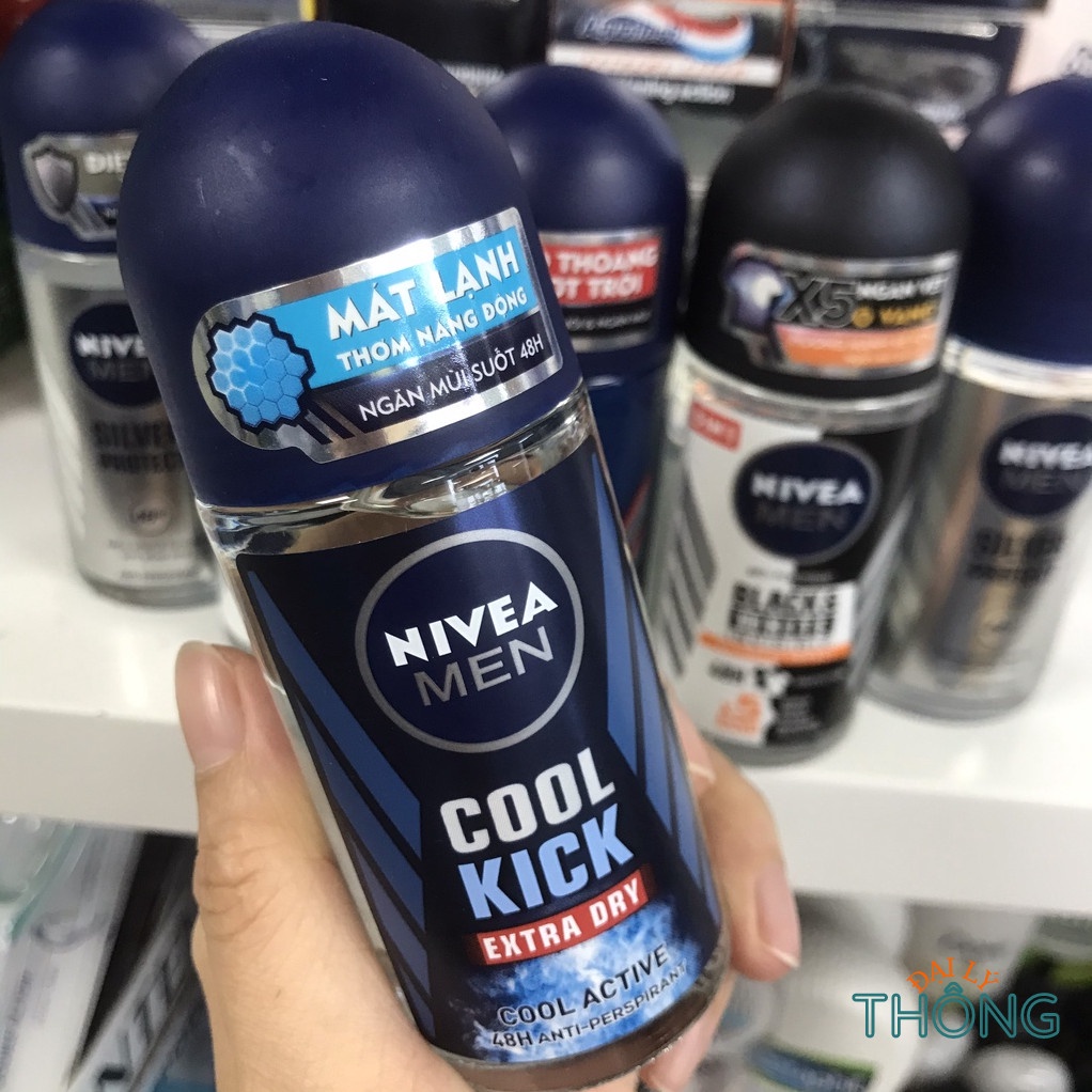 Lăn Khử Mùi Cho Nam NIVEA Men Cool Kick /Silver Protect /Dry Impact 50ml - Lăn nách nam