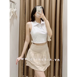 Chân váy xoè xếp tầng