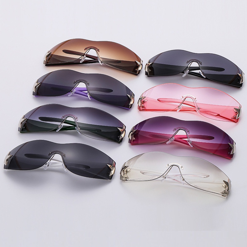 (JIUERBA) Kính Râm Không Gọng Chống Tia UV Thiết Kế Phong Cách Vintage