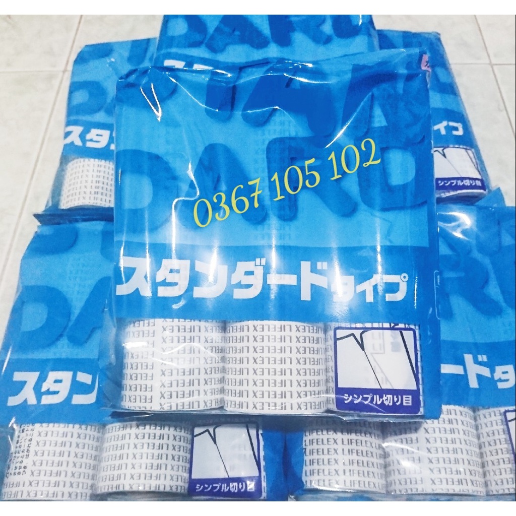 Túi 3 lõi thay cây lăn bụi, lăn tóc Nhật Bản 16cm x 90 lớp