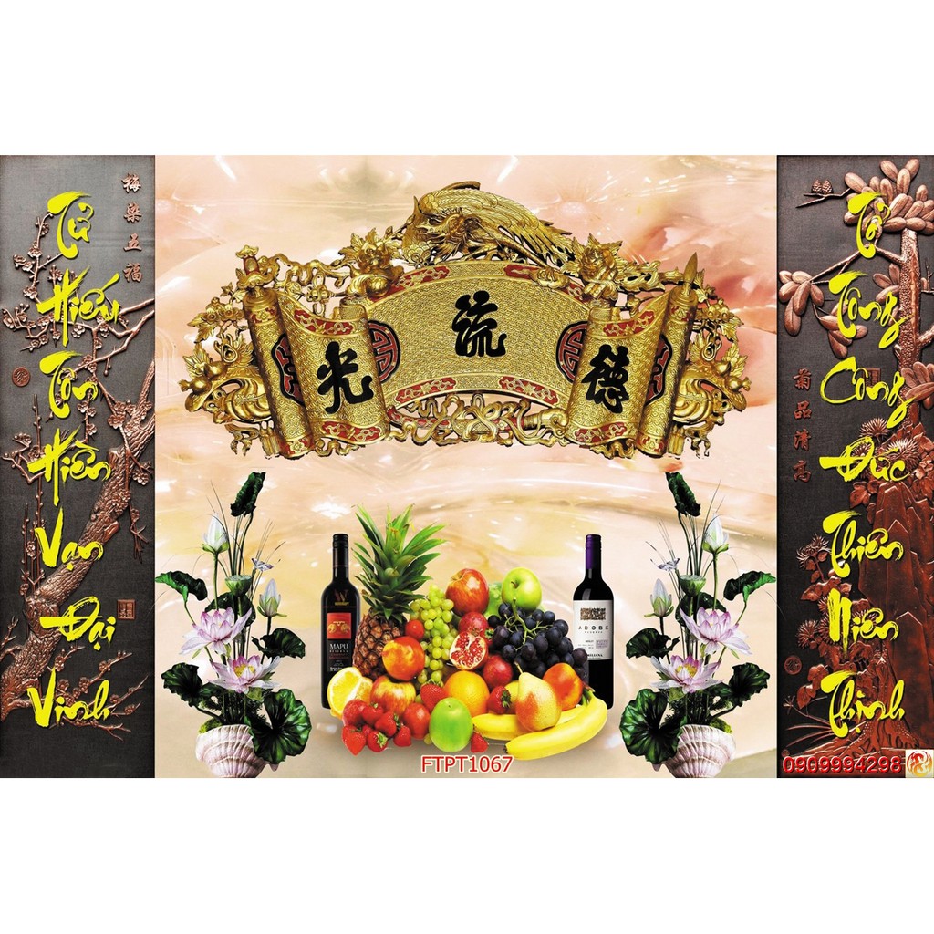 TRANH DÁN PHÒNG THỜ, BÀN THỜ NHIỀU MẪU HÀNG THIẾT KẾ SIÊU ĐẸP