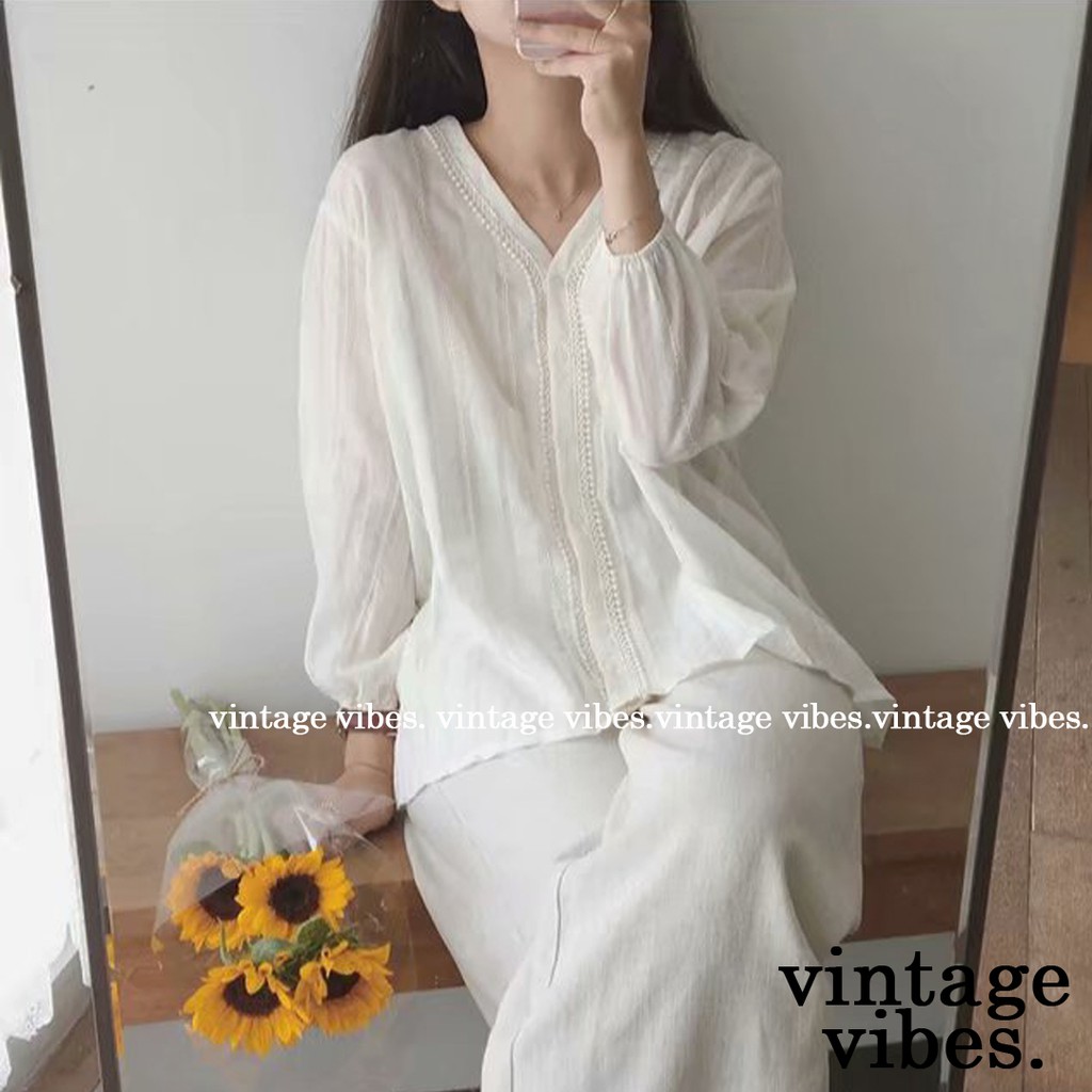 Áo babydoll cổ kiểu phối ren hạt Ulzzang (hàng QCCC) - KÈM ẢNH THẬT SẢN PHẨM
