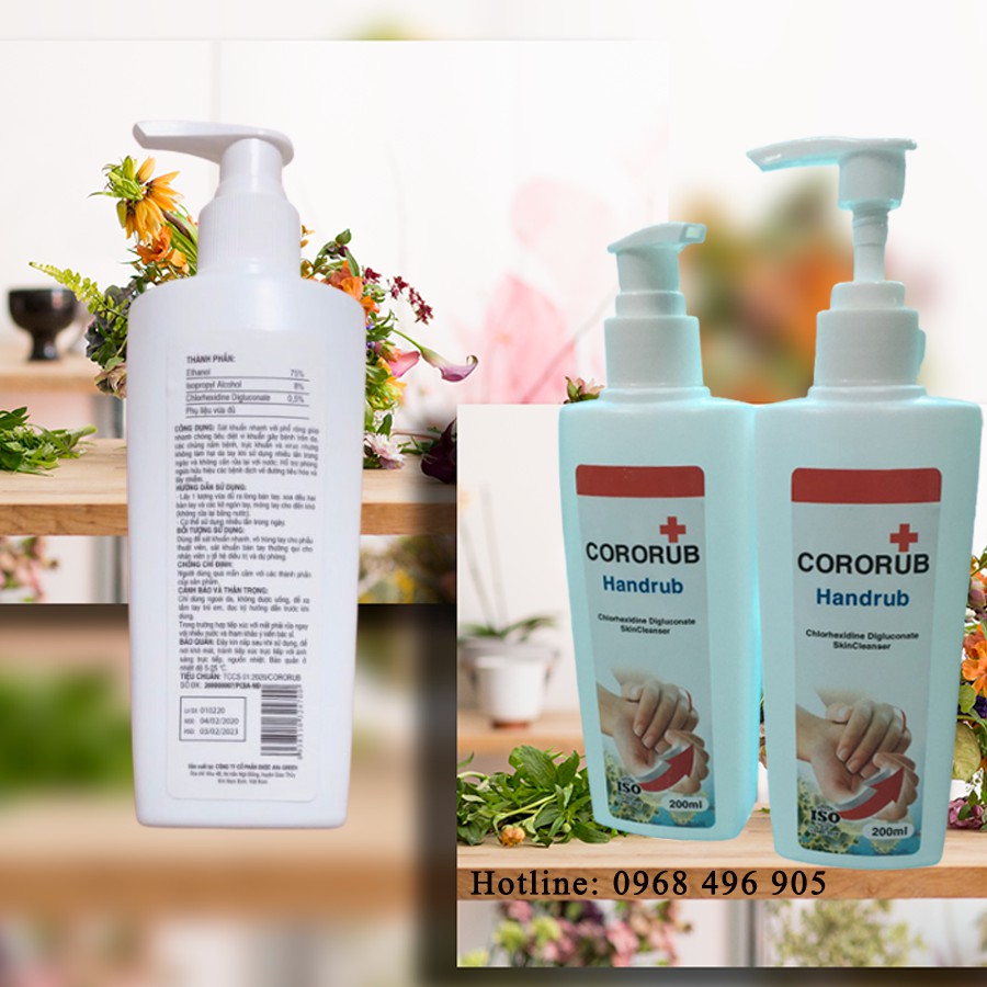 Nước rửa tay khô Cororub 200ml - Tiện lợi, diệt khuẩn nhanh | BigBuy360 - bigbuy360.vn
