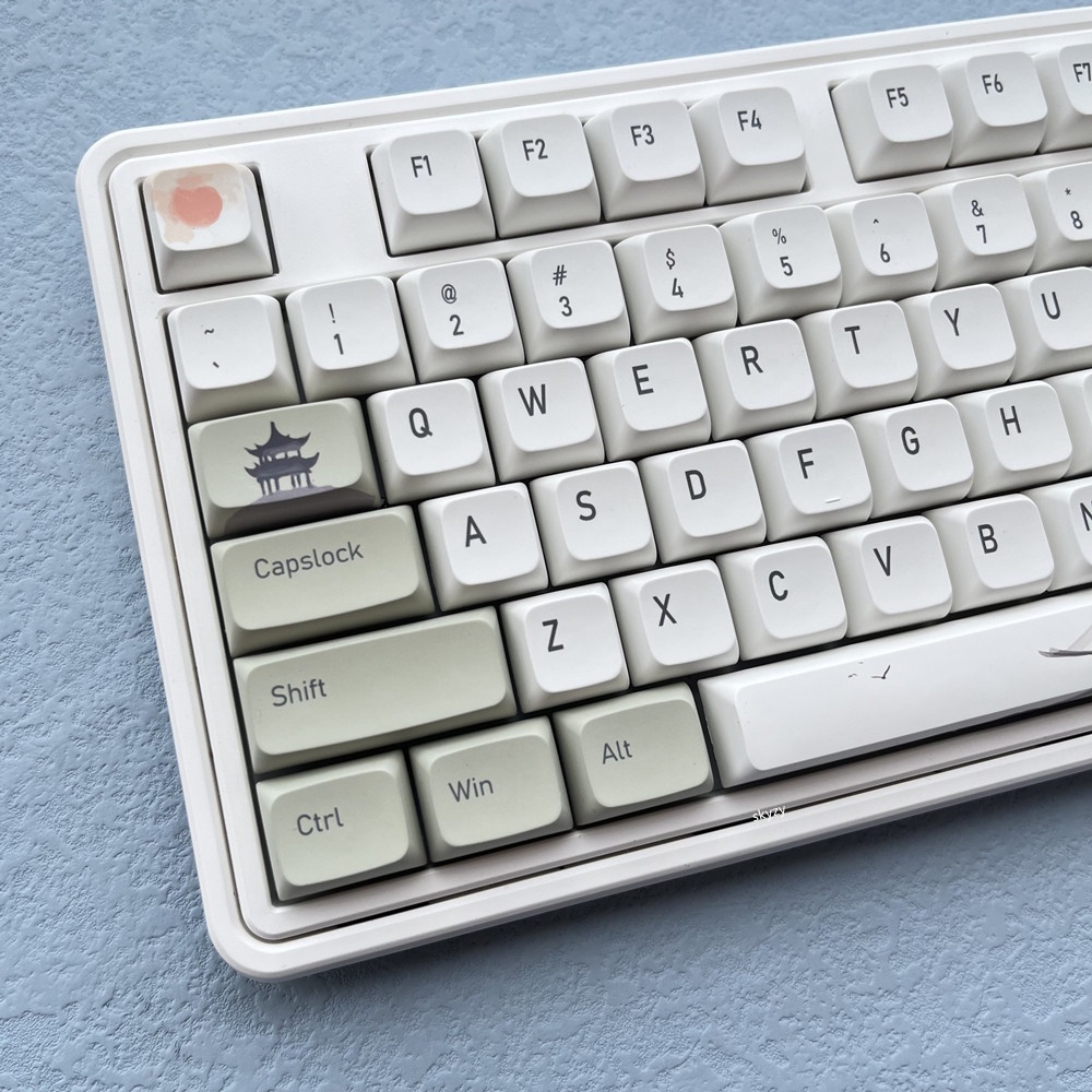 127 Phím Antiquity Keycaps XDA Profile Màu xanh lá cây cổ điển PBT DYE SUB Bàn phím cơ Keycap