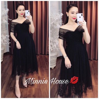 Đầm dự tiệc lệch vai sang trọng