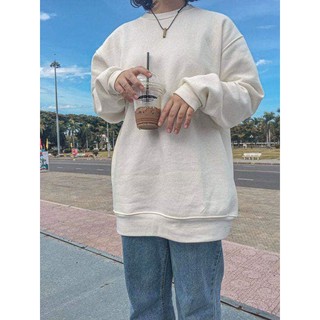 Set unisex áo sweater basic và quần ống suông