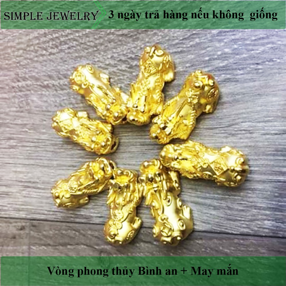 Tỳ hưu bạc vàng mix vòng tay phong thủy size từ 6-12mm