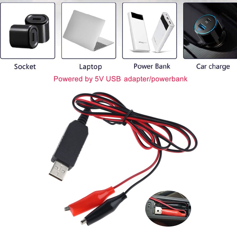 3 Dây Nguồn Thay Thế 2m USB 5V Sang 4.5V 1.5V AA AAA C D Cho Đồ Chơi Điều Khiển Đèn LED