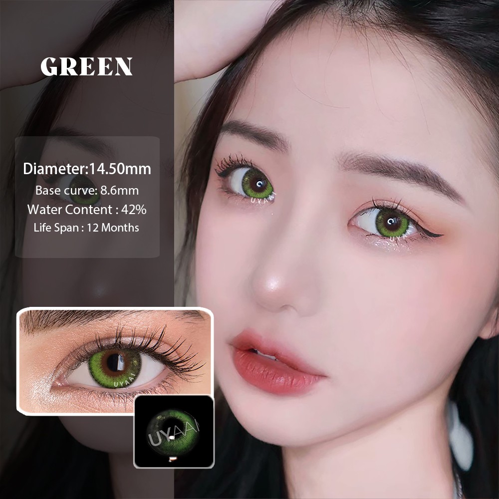 UYAAI  Set 2 kính áp tròng nhiều màu sắc dùng để hóa trang nhân vật anime thời trang