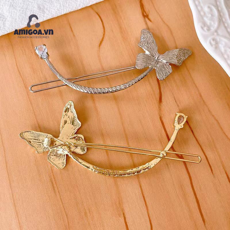 ✨✨Kẹp Tóc Hình Bướm Bằng Kim Loại Thanh Lịch Cho Nữ