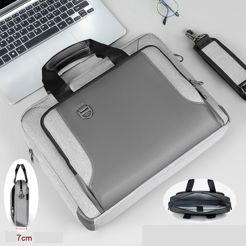 Túi đựng laptop bằng da pu chống sốc cho nam 13.3 inch 15.6 inch