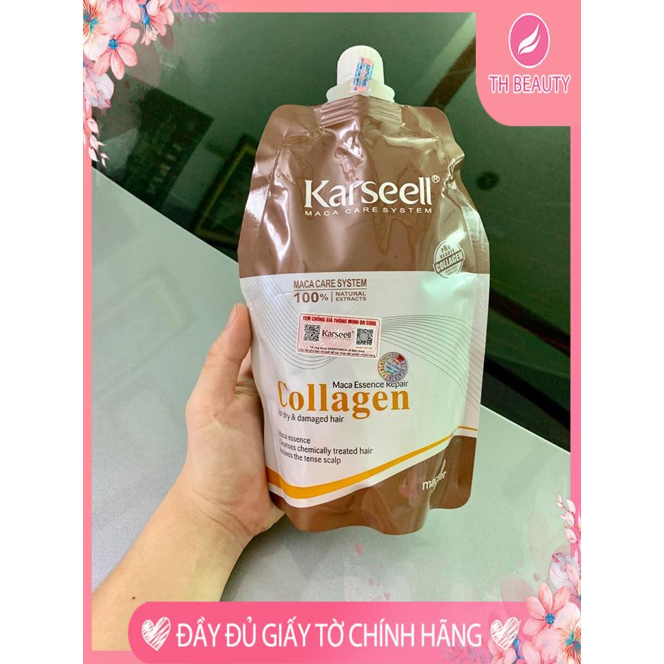 &lt;THẬT 100%&gt; Ủ tóc cao cấp Collagen Karseell, dưỡng tóc suôn mượt