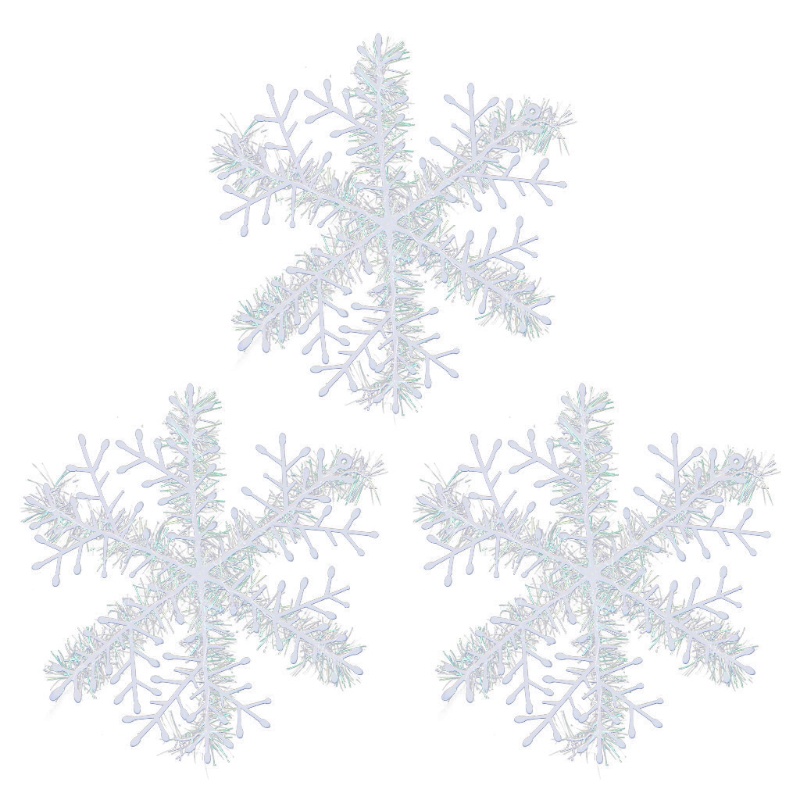 Bộ 3 Bông Tuyết Trắng Trang Trí Cây Thông Giáng Sinh