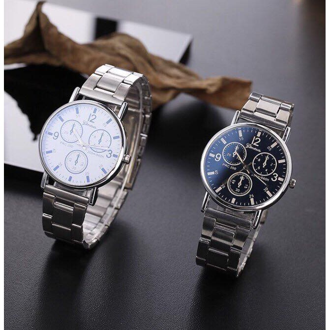 Đồng hồ thời trang nam nữ geneva kim loại G2