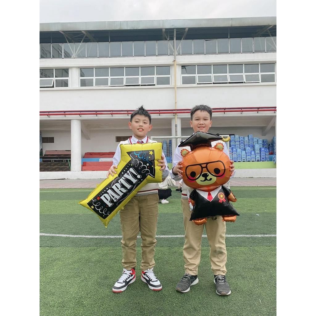 Bóng bay hình gấu tốt nghiệp chụp ảnh kỷ yếu, tốt nghiệp