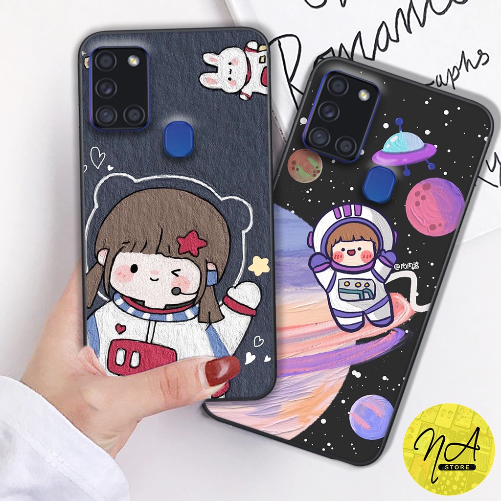 Ốp lưng điện thoại Samsung a21s hình nhà thám hiểm mặt trăng siêu dễ thương 2022