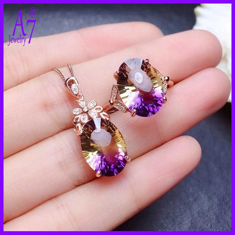 Bộ Vòng cổ mặt nhẫn bạc S925 mới