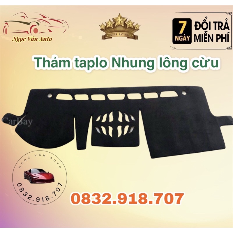 Thảm Taplo nhung Toyota Prado 2017 - 2021 Nhung lông cừu 3 lớp
