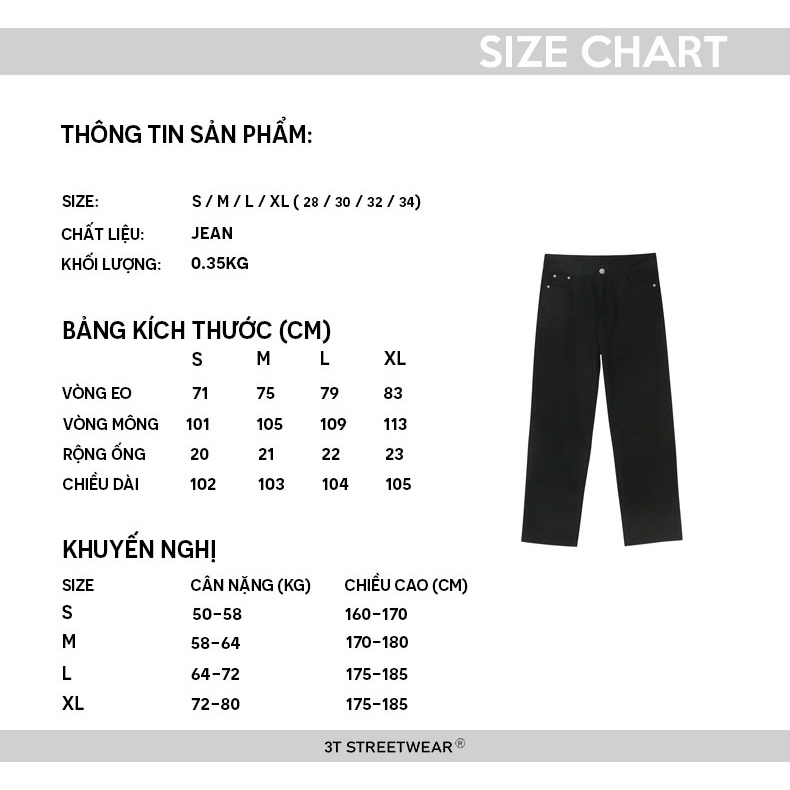 Quần Jean Đen Ống Xuông | Casual Regular Jean