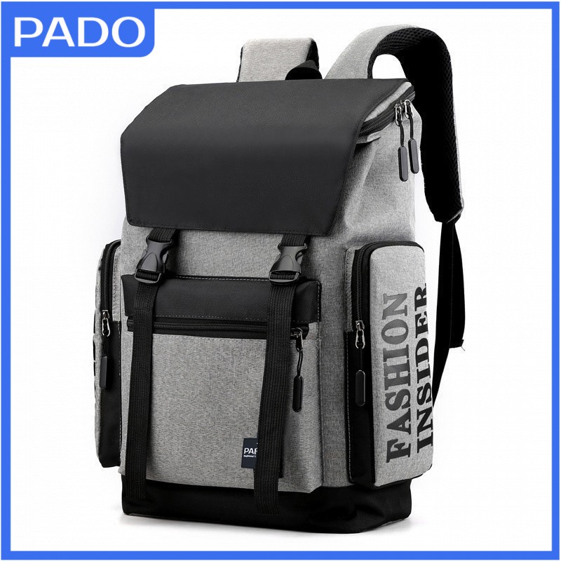 Balo nam nữ thời trang dạng hộp PADO 482 đựng vừa laptop 17in nhiều ngăn tiện lợi