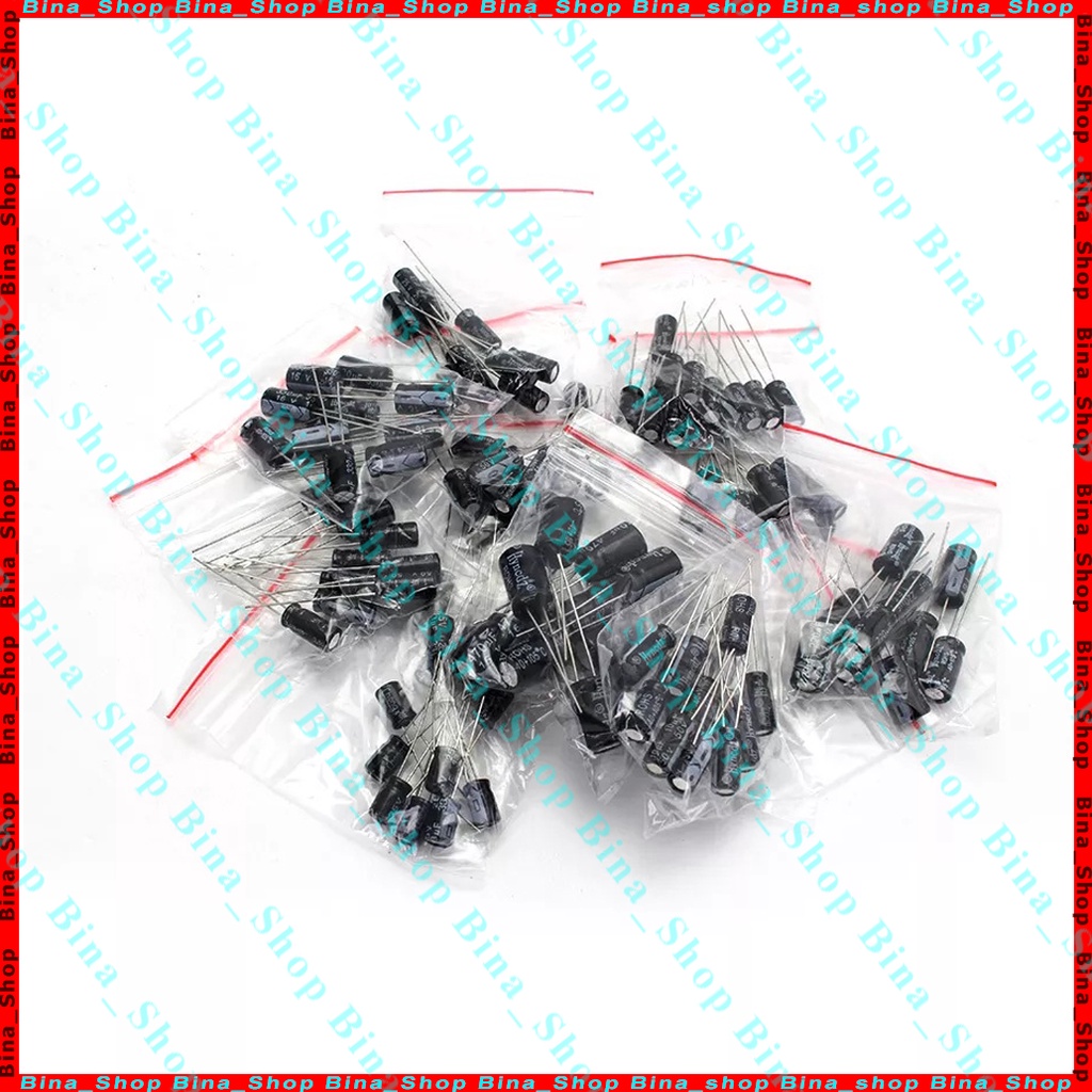 120 tụ điện 16V/50V 12 giá trị 0,22μf /0,47μf /1μF/2.2μf /4.7μf /10μf /22μf /33μf /47μf /100μf /220μf /470μf