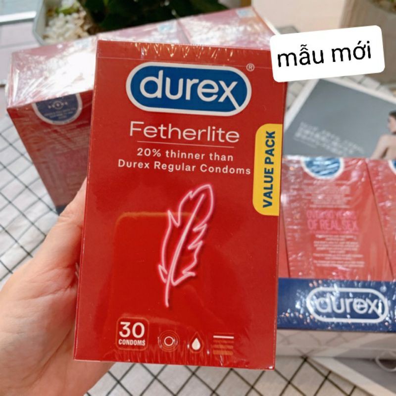 Bao cao su Durex Fetherlite Ultra Thin Feel Condoms Extra Sensitive 30 Pack