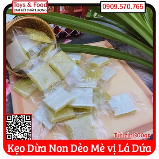 Kẹo Dừa Non Dẻo Mè vị Lá Dứa