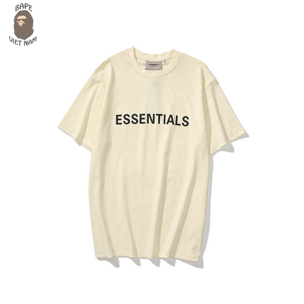 Tee Essentials 3D silicon logo, áo thun FOG logo dập nổi, áo phông FOG, tee Fear of god nhiều màu SS2021