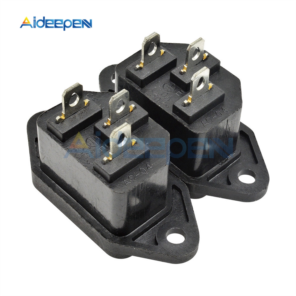 Set 5 Ổ Cắm Điện Ac-04 Iec320 C14 Ac 250v 10a 3-pin | BigBuy360 - bigbuy360.vn