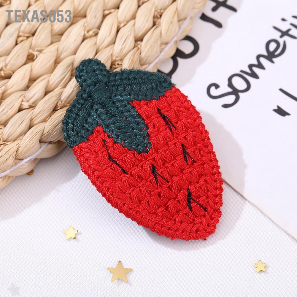 Texas053 Knitting Hair Clip Cute Barrette Anti Drop Portable Bright Color for Christmas New Year Gifts