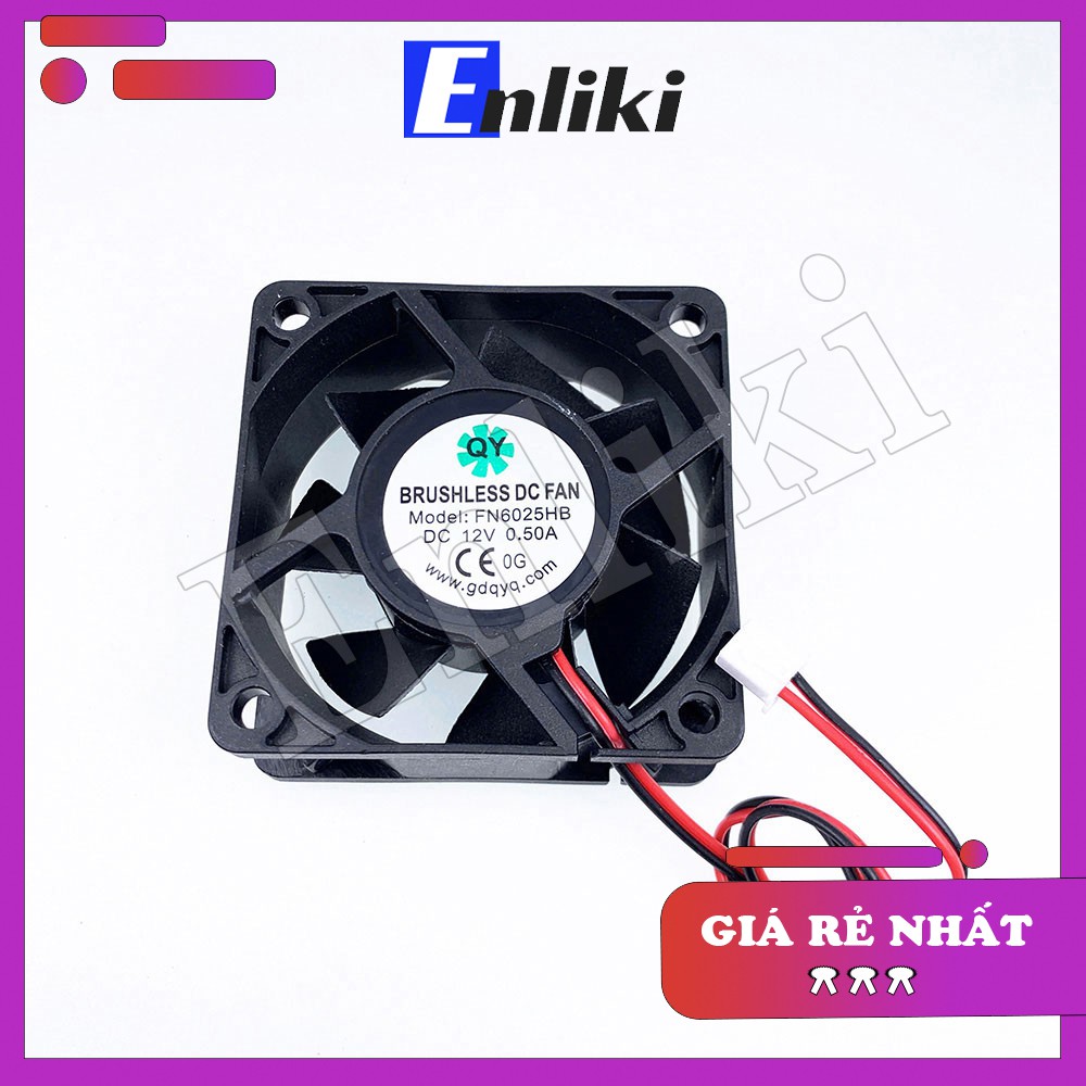 Quạt tản nhiệt 6x6x2.5cm 12V 0.5A