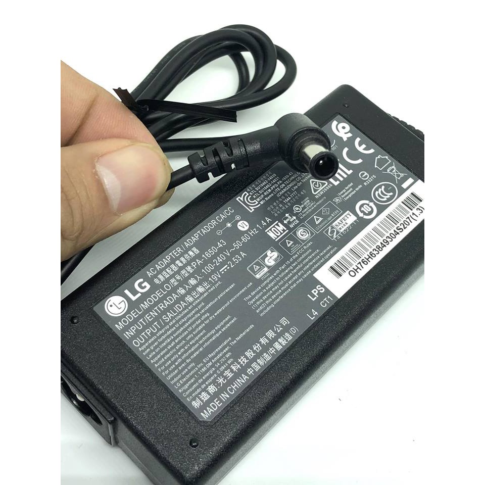 Adapter nguồn cho màn hình LG 19V 2.53A chính hãng
