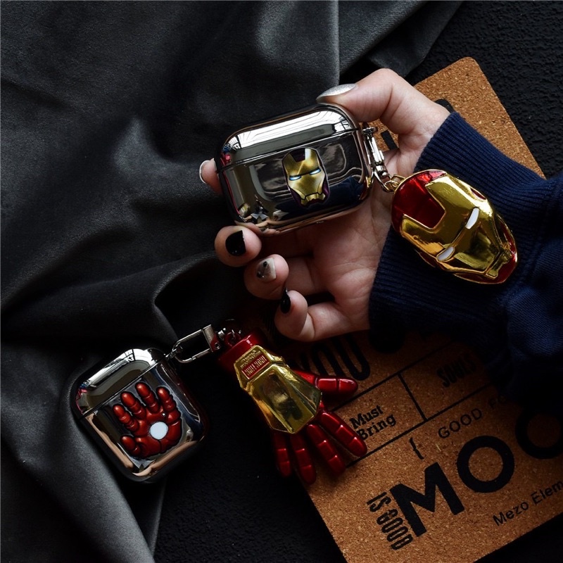 Case Airpod 1/2/pro/3 Trơn Iron Man người sắt marvel
