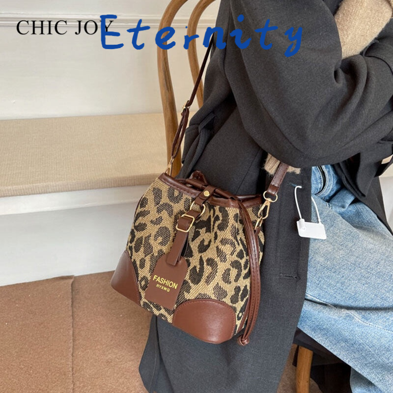 Túi Đeo Vai Họa Tiết Da Báo Đơn Giản Thời Trang Cho Nữ