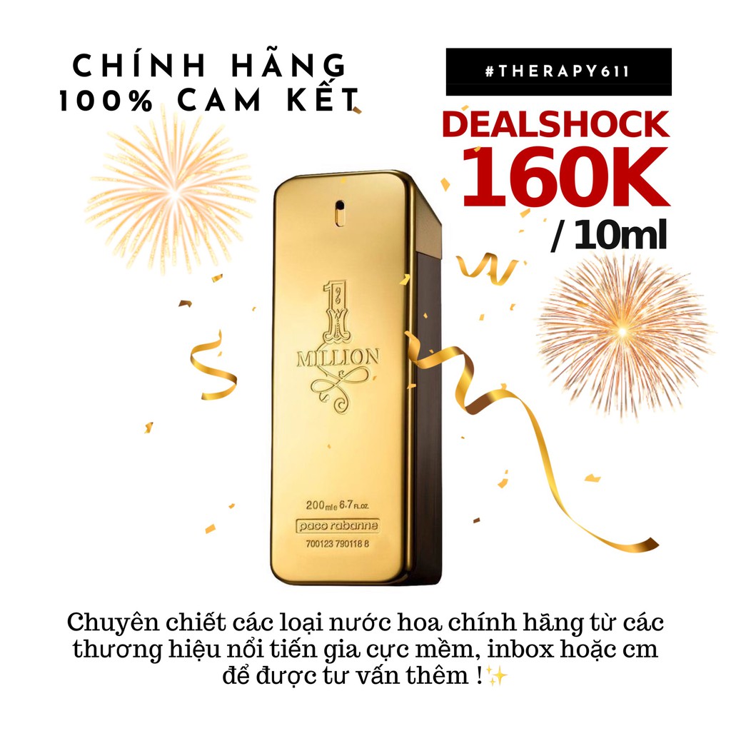 [-20kTHERAPYF]..::✨Nước Hoa Paco Rabanne 1 Million For Man (5ml/10ml/20ml)✨::.. | BigBuy360 - bigbuy360.vn