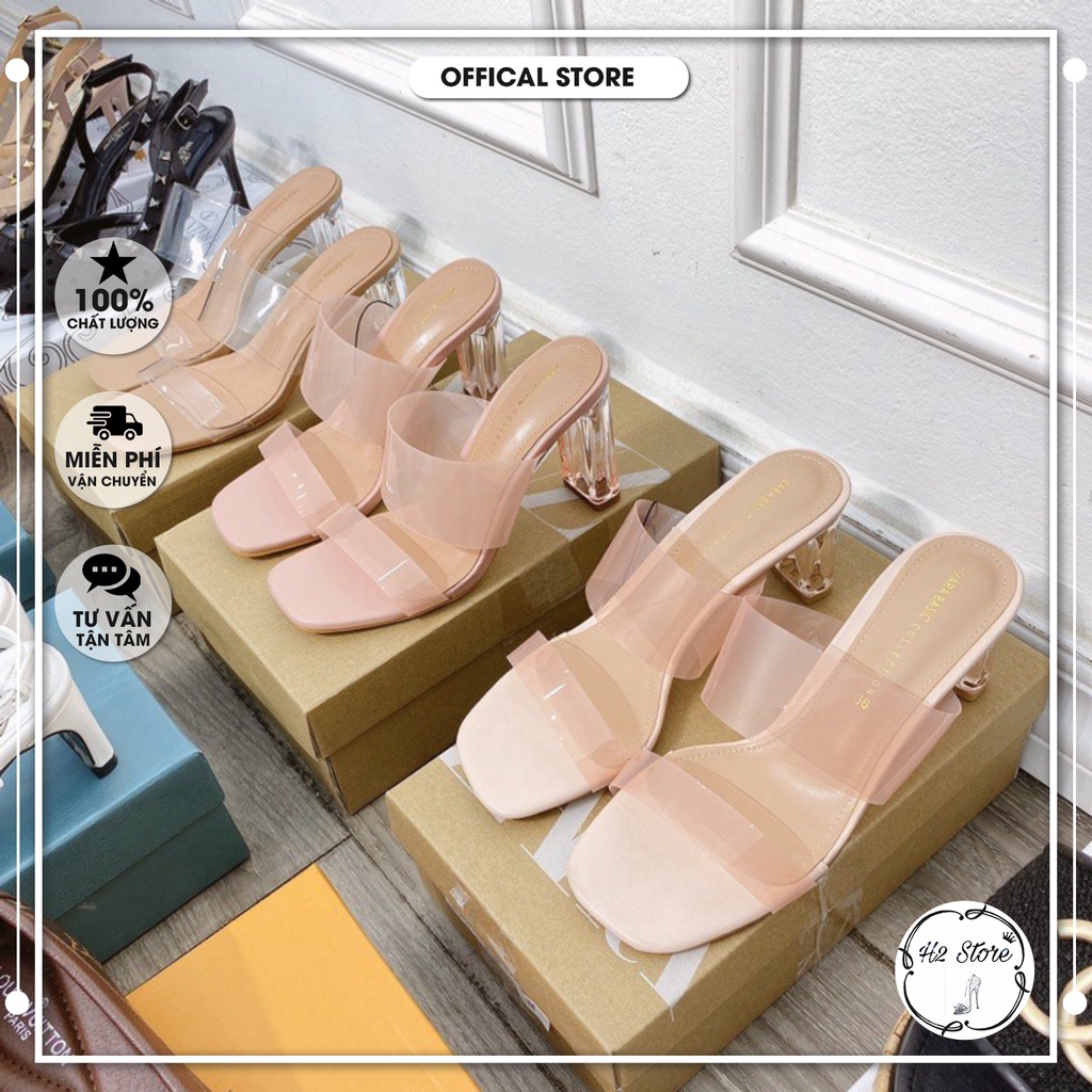 👠👟 Guốc Za.Ra quai hồng nude, gót trong 9f và 7f.  Hàng Fullbox ⚡