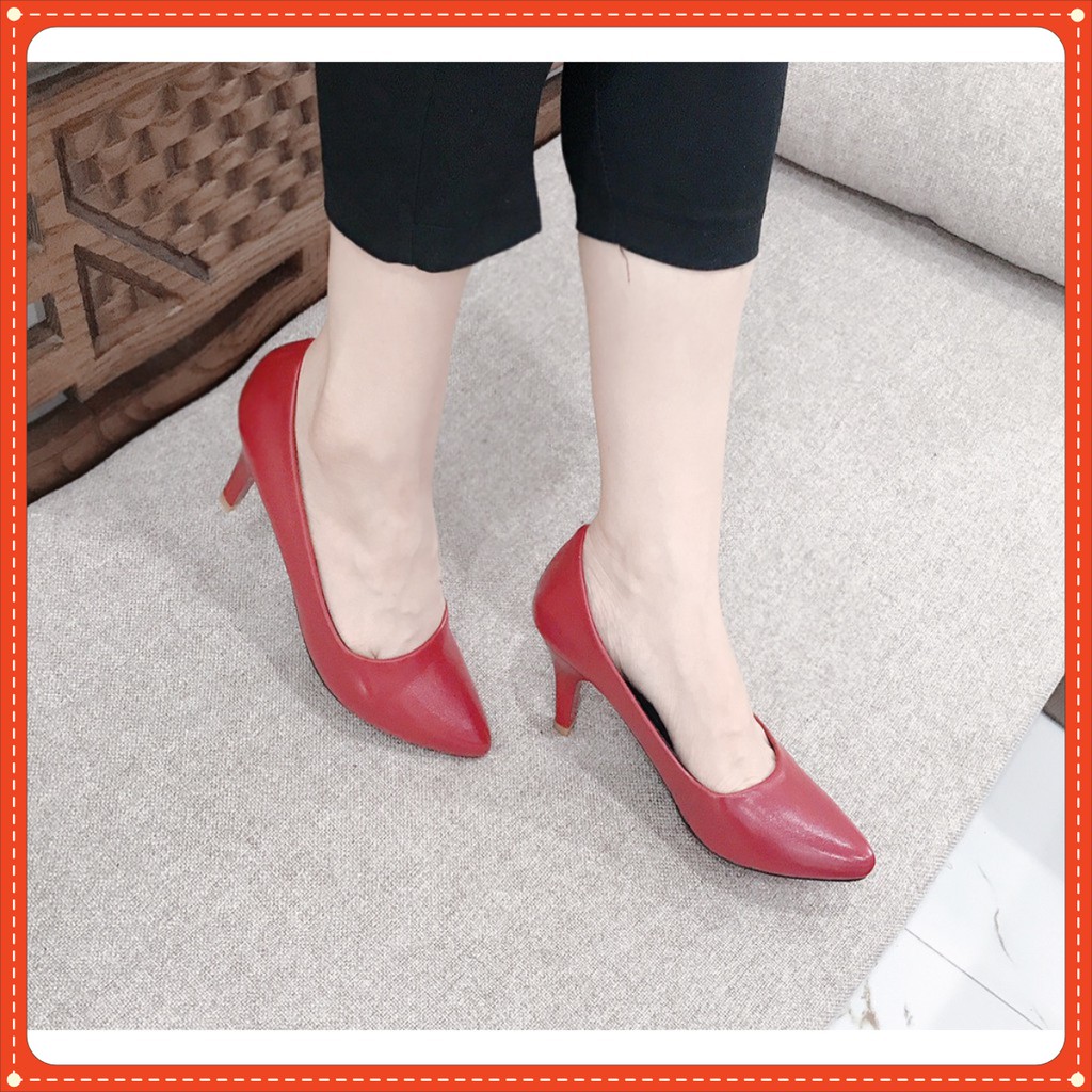 (Xả kho)Giày cao gót thời trang 5 phân (màu đỏ)