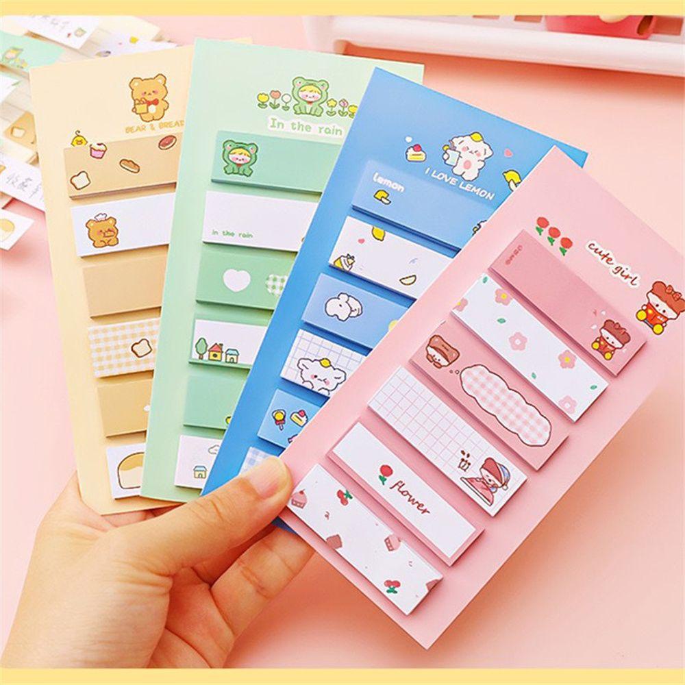 PISTA Bộ 120 Tờ Giấy Ghi Chú Họa Tiết Hoạt Hình Dễ Thương