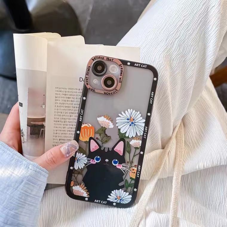 Ốp Điện Thoại TPU Silicon Mềm Trong Suốt Chống Sốc Hình Hoa Cho IPhone 14 13 12 11 Pro XS Max X XR 8 7 6 6S Plus