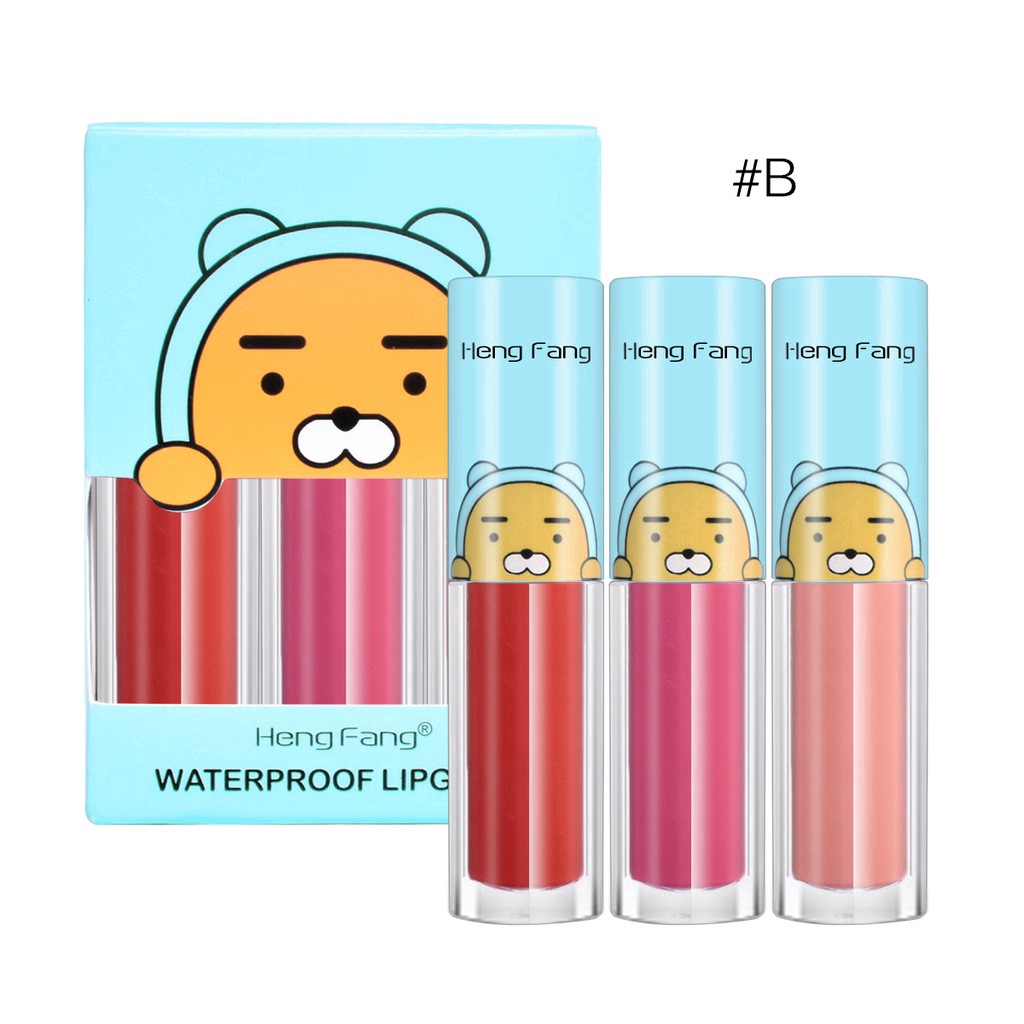 Set son bóng kháng nước lâu phai thương hiệu LAMUSELAND siêu dễ thương 3PCS H7015