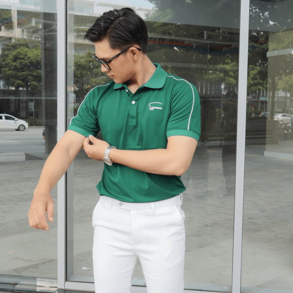 Áo Thun Nam Polo Cổ Trụ 3 Màu Chất Cotton Mềm Thấm Hút Tốt Đủ Size Phối Chữ Ký Siêu Đẹp NEW UNISEX