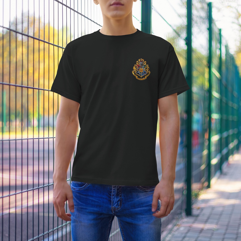 Áo thun Icotton basic hình Harry màu đen
